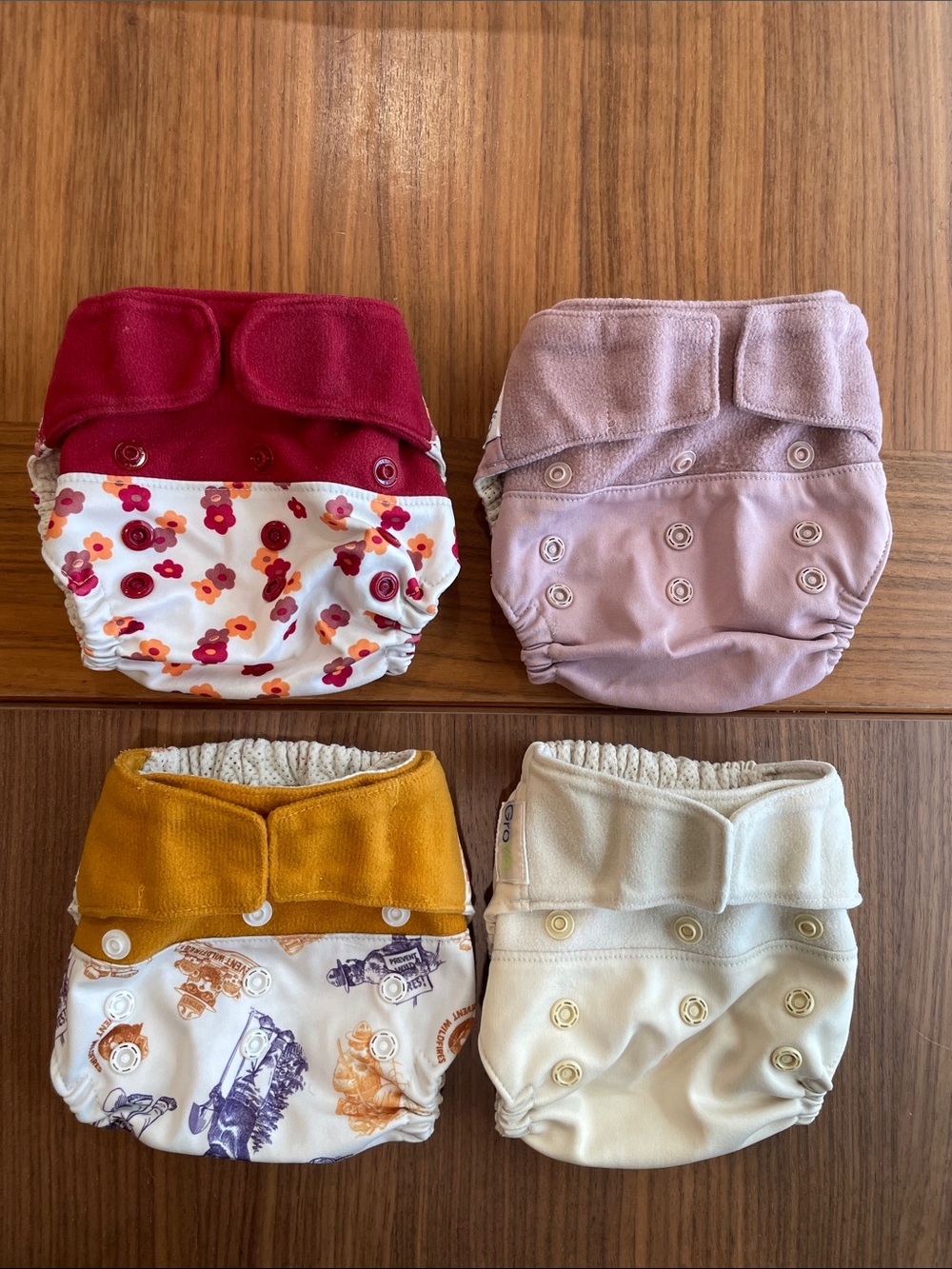 Bundle of 4 Grovia Hybrid Diaper Shells